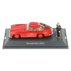 Schuco 1:43 Mercedes-Benz 300 SL with Ski and Figure 450376600