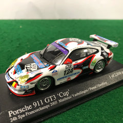 Minichamps 1:43 Porsche 911 GT3 Vanbellingen / Fumald / Geoffroy Class Winner #124 Team Muhlner Motorsport 24h SPA 2005 400056224