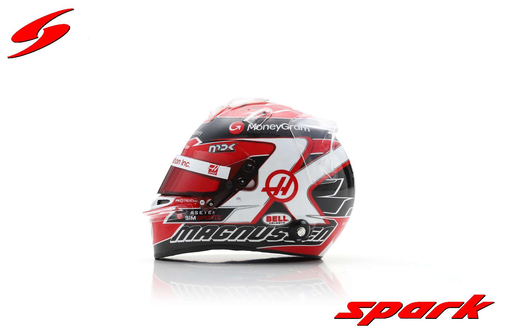 Spark 1:5 Kevin Magnussen - MoneyGram Haas - 2023 F1 (Bell) Helmet 5HF097
