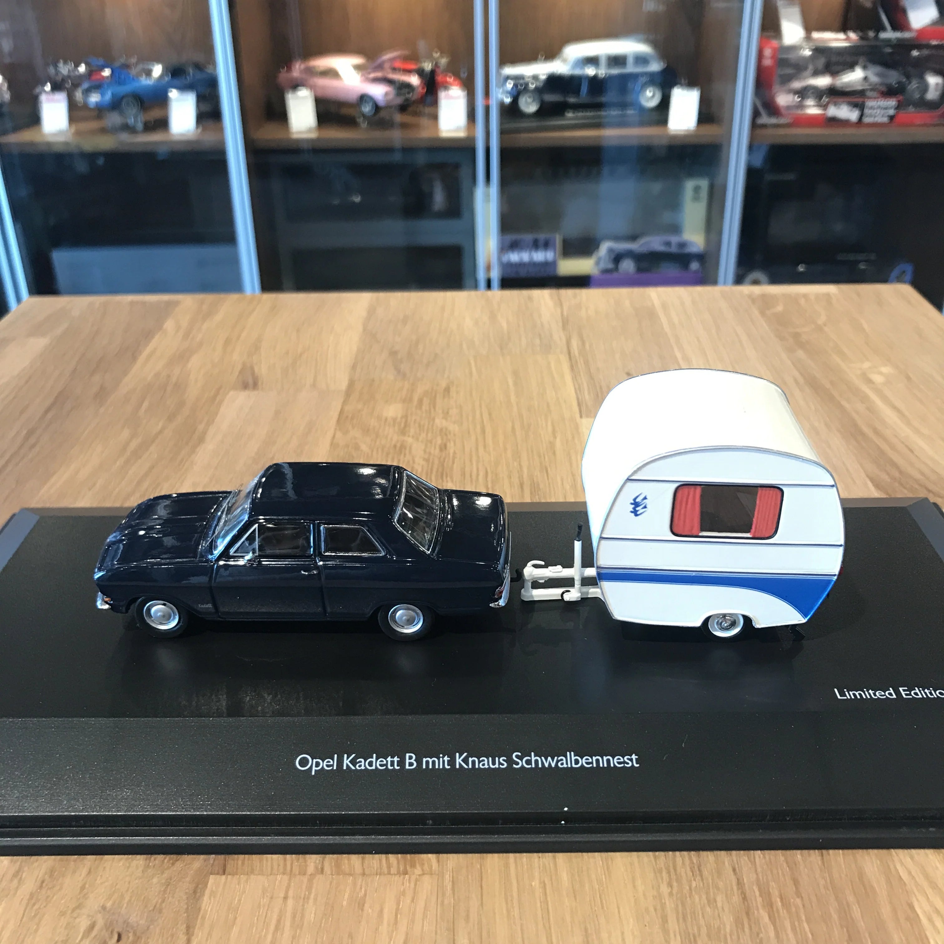 Schuco 1:43 Opel Kadett B with Knaus Schwalbennest 450294700